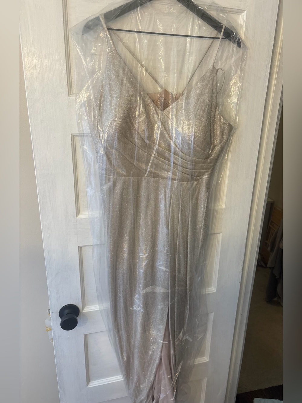 Night Way Collections Champagne Sparkle Gown